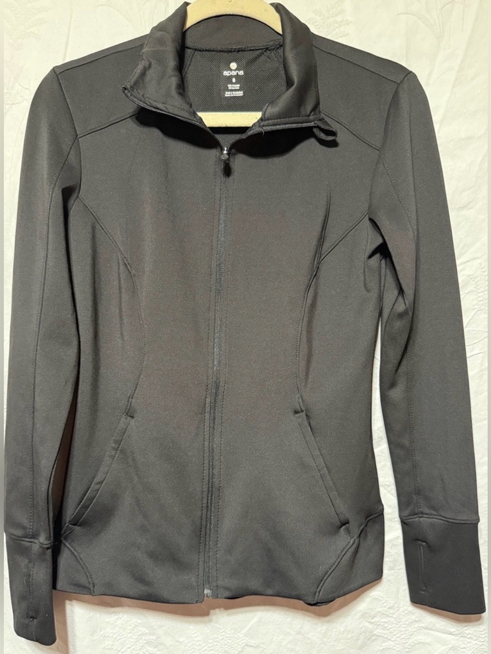 apana Women's Black Full-Zip Jacket Small NWOT